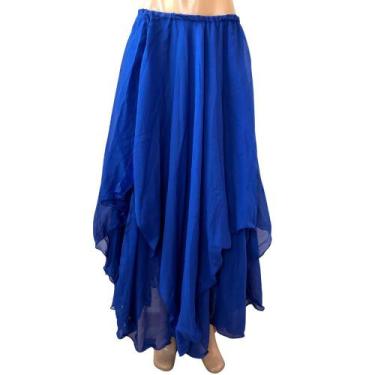 Imagem de Encomenda 30 Dias Saia Longa Godê e Bico Dança do Ventre Nylon na Barr