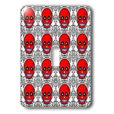 Imagem de 3dRose lsp_28890_1 Day of The Dead Día De Los Muertos Chave de crânio de açúcar, vermelho, multicolorido