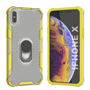 Imagem de Punkcase Capa para iPhone X [série Magnetix 2.0] Capa protetora transparente de TPU com suporte, suporte de anel e placa de metal para suporte magnético de telefone de carro para iPhone 10 (5,8