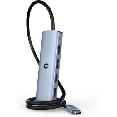 Imagem de OOTDAY Hub USB 3.2, hub adaptador USB de 10 Gbps, hub de dados portátil ultrafino com 4 portas USB 3.2, cabo de dados de 7,8 polegadas para MacBook Pro/Air, iPad Pro/Air, Surface Go, XPS, Pixelbook e