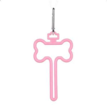 Imagem de Clip suporte para saquinho higiênico coletor pet - Sem marca, Rosa