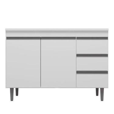 Imagem de Balcão de Pia Andréia 100 cm Branco  AJL - AJL Móveis