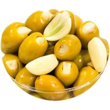 Imagem de Azeitona Verde Aperitiva Recheada Com Alho - Bacalhau Azeite & Cia, 1k