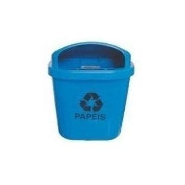 Imagem de Cesto Individual Coleta Seletiva 40 L Para Poste Ou Parede - JSN, Verd