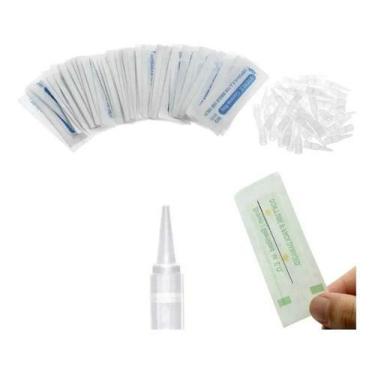 Imagem de Kit 100 Agulhas 100 Ponteiras 1, 2 E 5 Dermografo Universal - OEM, 5r