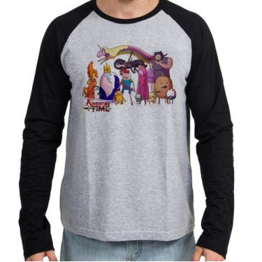 Imagem de Camiseta Manga Longa blusa  Adventure Time todos personagens - Empório