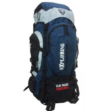 Imagem de Mochila De Camping 75 Litros Acampamento MC5386 - ello, Azul