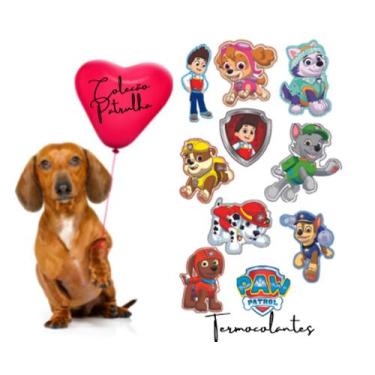 Imagem de Kit Patch Aplique Termocolante Patrulha Carol Art c/ 10 un