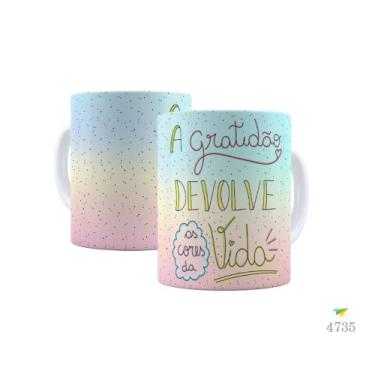 Imagem de Caneca A gratidão devolve as cores da vida - Live
