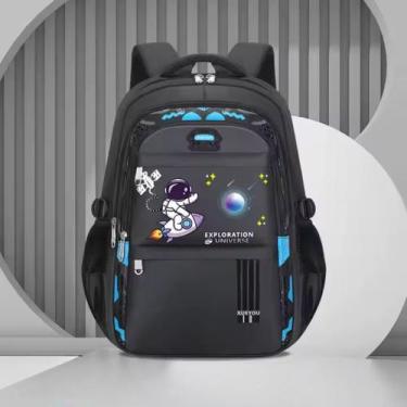 Imagem de Mochila Bolsa Escolar Viagem Acampamento Material Notebook Astronauta 