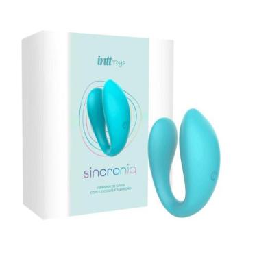 Imagem de Sincronia Vibrador de Casal Recarregável com 9 Modos de Vibração - Azu