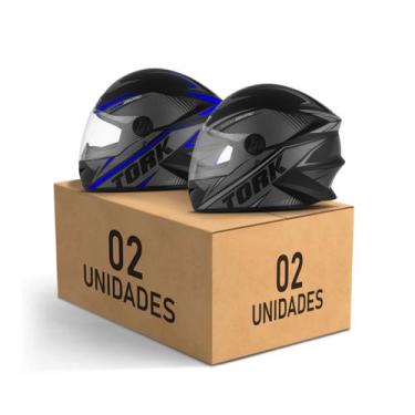 Imagem de Kit 2 Capacetes R8 Fechados Pro Tork Moto Masculino Feminino Segurança