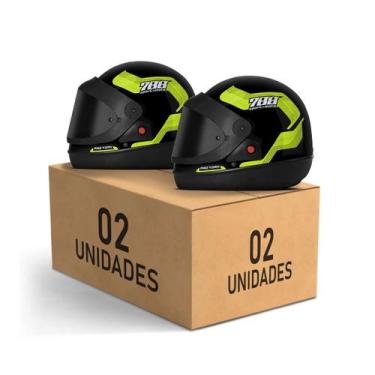 Imagem de Kit 2 Capacetes Sport Moto 788 Viseira Fumê Fechados Pro Tork Masculin
