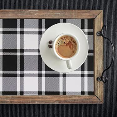 Imagem de Papel de parede autoadesivo, papel de parede removível para contato, papel de parede à prova d'água, decoração de parede, prateleiras, gavetas, rolo de vinil, Black/White