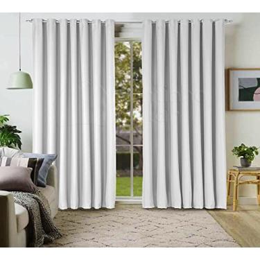 Imagem de Cortina Blackout Tecido Lisa Grande Corta Luz Dona Delicada (BRANCA, 3 METROS)