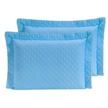 Imagem de Kit 02 Porta Travesseiros Matelado Ultrassônico Super Macio Acabamento