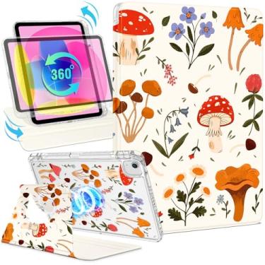 Imagem de Shorogyt Capa magnética para iPad Air de 11 polegadas 2024 Air 6ª/5ª/4ª geração de 10,9 polegadas/para iPad Pro de 11 polegadas com suporte magnético para mulheres - capas giratórias fofas de 360