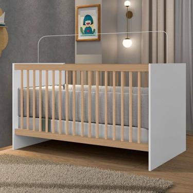 Imagem de Berço para Quarto Infantil  Lua BRANCO / MADEIRA