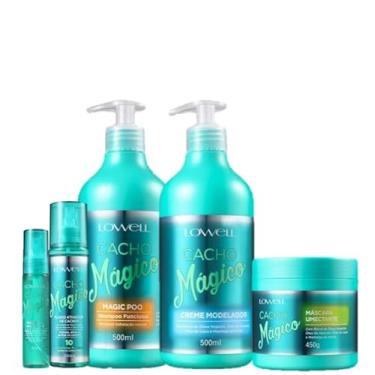 Imagem de Lowell Cacho Magico Shampoo 500g Creme 500g Mascara 450g Oleo 60ml e Fluido 200ml