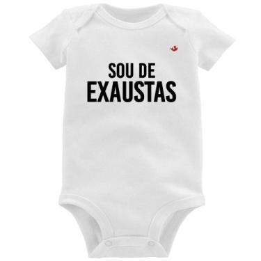 Imagem de Body Bebê Sou de Exaustas - Foca na Moda, Branco, P