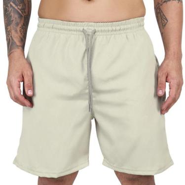 Imagem de Short Academia Masculino Praia Com Lycra Tactel Liso Bermuda - DHonori