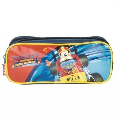 Imagem de Estojo Duplo Infantil Mickey Mouse Escolar Porta Lápis - Sestini
