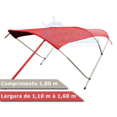 Imagem de Capota Toldo Nautico 3 Arcos para Lanchas, Barcos de Aluminio e Botes 