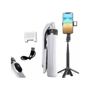Imagem de Tripé Selfie Stick com Bluetooth Wireless - Cor Branca