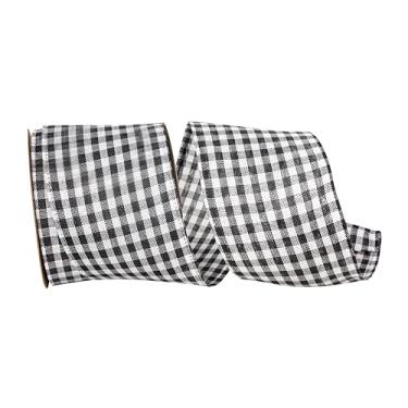 Imagem de Reliant Ribbon Fita de borda com fio Gingham Value, preta