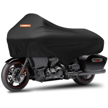 Imagem de TOKEPT Meia capa de motocicleta para todas as estações, impermeável, à prova de poeira e à prova de sol, leve e fácil de instalar, adequada para uma variedade de modelos, proteção para todos os climas