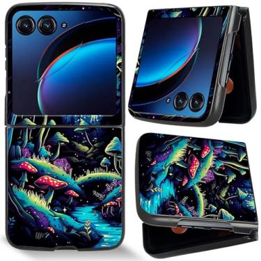 Imagem de RWUTYTIUL Capa para Moto Razr 50 17.0 cm (2024) para mulheres e homens, Moto Razr 2024 capa minimalista ultra fina durável capa protetora de PC para celular Moto Razr 50/Motorola Razr 2024, floresta