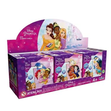 Imagem de Mini Quebra-Cabeça Disney Princesa - Madeira Display com 06