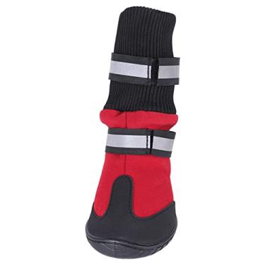 Imagem de Botas de Cachorro, Sapatos de Cachorro Com Botas Protetoras Anti -deslizamento 4pcs Configuram Botas de Cachorro de Cachorro Impermeáveis ​​para Cães Grandes para Cães Grandes (L)