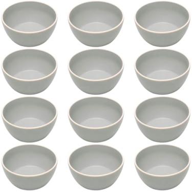 Imagem de Kit 12 Tigelas de Melamina Bowl Cinza 600ml Class Wolff Sobremesas Porções Sopas