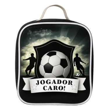 Imagem de Bolsa Lancheira Térmica Infantil Escolar Masculino Feminino Reforçada Juvenil Grande (Bola)