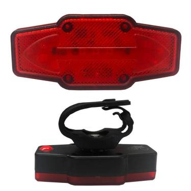 Imagem de Luz Traseira Bike LED USB Recarregável com Seta H1909-Unissex