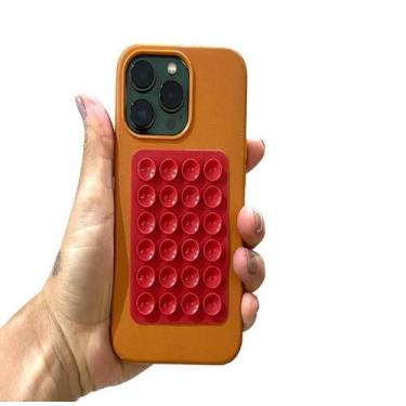 Imagem de Suporte Ventosa Celular Universal - VERMELHO - Kit 2 Unid. - Ventosas 