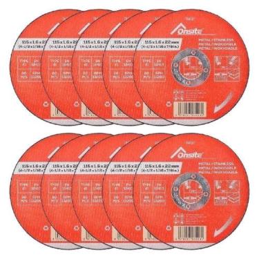 Imagem de Kit 10 Un Disco de Corte Deep Cut 4.1/2'' x 1.6mm Para Inox - Onsite -