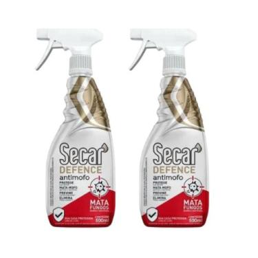 Imagem de 2 Spray Antimofo Secar Defence 500ml Elimina Mau Cheiro Mofo Fungos Ba