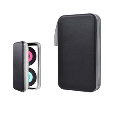 Imagem de Sylvil Estojo Para Cd E Dvd Automotivo, Suporte De Plástico Rígido Com Capacidade 96 Unidades, Organizador Discos Portátil Zíper, Carteira Armazenamento Fecho Alça Prática, Acessórios Casa, Escritór