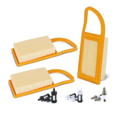 Imagem de SoCiMa Pacote com 3 filtros de combustível de ar kit de substituição para velas de ignição Stihl BR500 BR550 BR600 Sopradores de mochila substitui 4282 141 0300 4282 141 0300B com kit de ajuste de