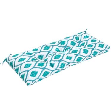 Imagem de PRIMEPATIO Almofada de banco para uso externo impermeável, almofada de assento tufada 102 x 38 cm, almofadas de assento de vime para ambientes internos de pátio externo e varanda