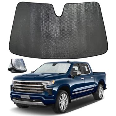 Imagem de ZOIBV Para-brisa para Chevrolet Chevy Silverado 1500 2019-2025 cabine regular, cabine dupla, cabine dupla 2Dr 4Dr - 5 camadas dobrável bolha dobrável janela frontal viseira acessórios