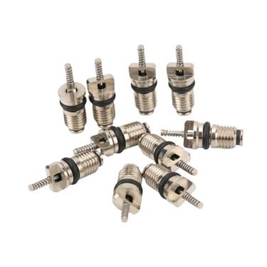 Imagem de Vaveren 10 peças de válvula de serviço de ar condicionado, kit de válvula de retrofit de ar condicionado, peças de reposição, fácil instalação, instalador de, Preto