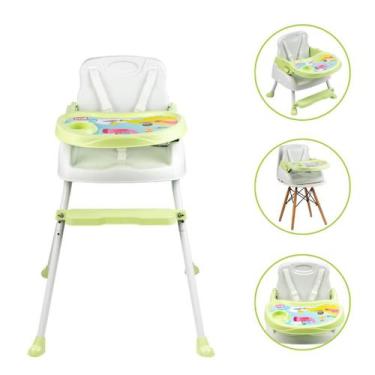 Imagem de Cadeirão Cadeira Alimentação 3em1 Bebê Mesa Alta Mundo Bita Verde Refe