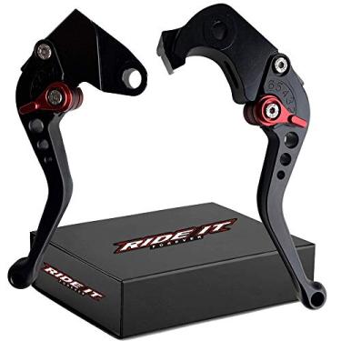 Imagem de Alavancas curtas de freio e embreagem para ZX10R 06-15, ZX6R 2007-2017, ZX636 2007-2017, Z1000 2007-2016, Z1000SX/NINJA1000/TOURER 2011-2016, Z750R 2011-2012 - preto