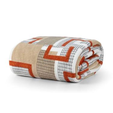 Imagem de Cobertor Queen Manta Microfibra Fleece 01 Peça (Toque Aveludado) Mix Geo