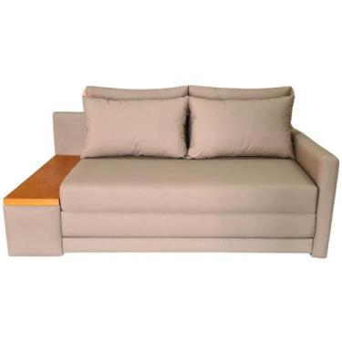 Imagem de Sofá Cama Casal com Tampo Lateral Esquerdo Tecido Impermeável Acquablo