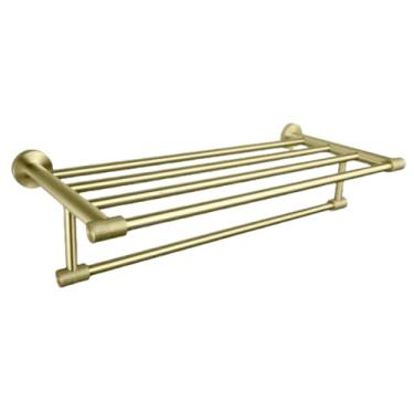 Imagem de Kit de acessórios para banheiro com suporte para toalhas em aço inoxidável, suporte para toalhas, kit de acessórios para banheiro com gancho para roupão único (toalheiro C)