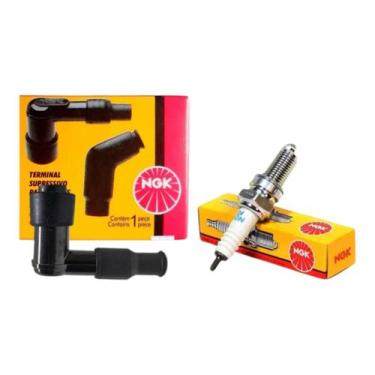 Imagem de Velas E Cachimbo Honda Lead 110 2009 2010 2011 2012 2013 - NGK